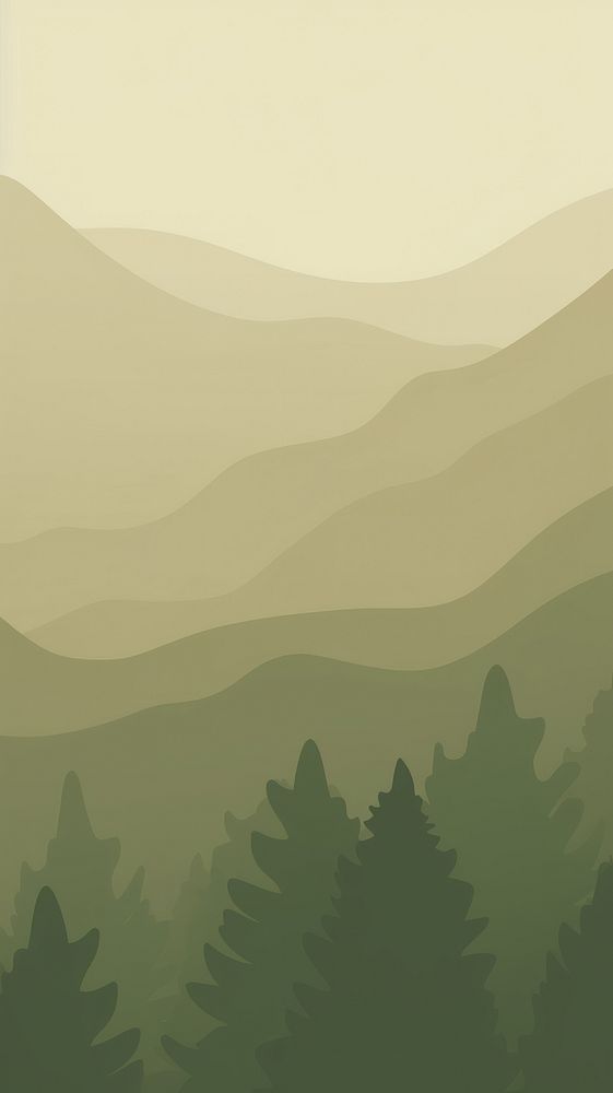 Minimal illustration of forest backgrounds abstract outdoors. AI generated Image by rawpixel.