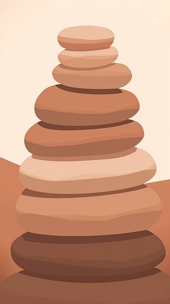 A stack of rocks sitting on top of each other zen-like pattern dessert. AI generated Image by rawpixel.