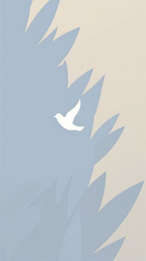 A bird and foliage backgrounds abstract white. AI generated Image by rawpixel.
