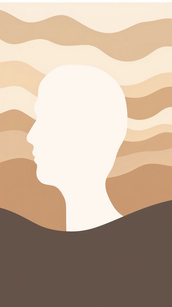 Man mental health silhouette portrait outdoors. AI generated Image by rawpixel.