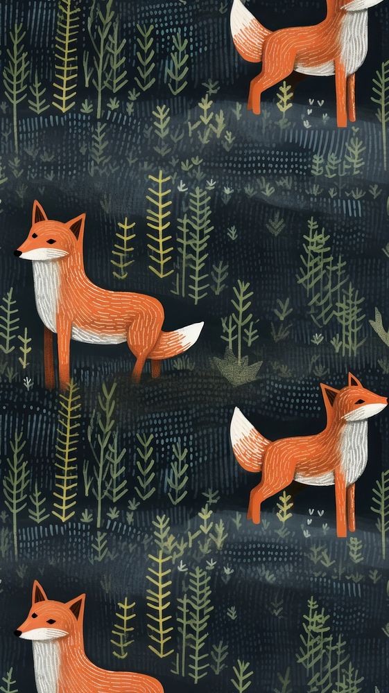 Fox pattern backgrounds animal mammal. 