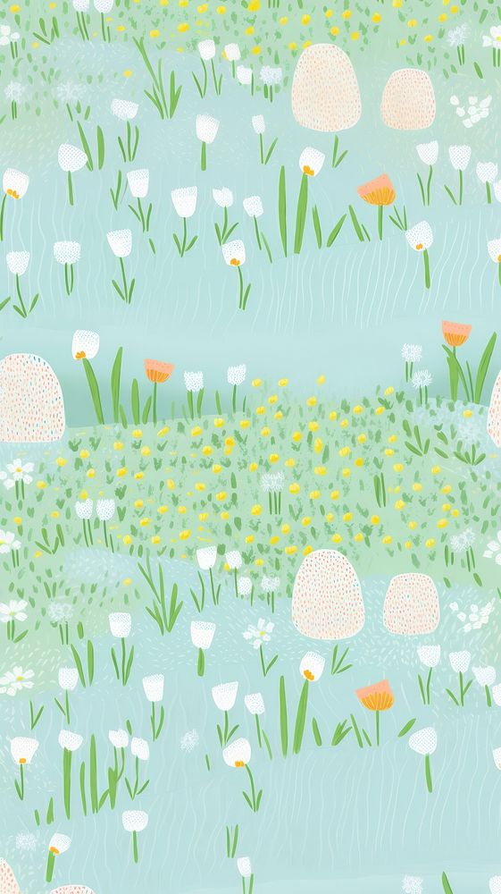 Bloom garden pattern backgrounds outdoors nature. AI generated Image by rawpixel.