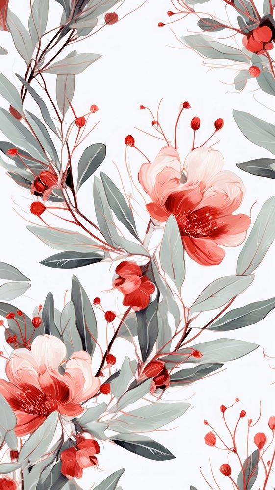 Flowers art backgrounds pattern. AI generated Image by rawpixel.