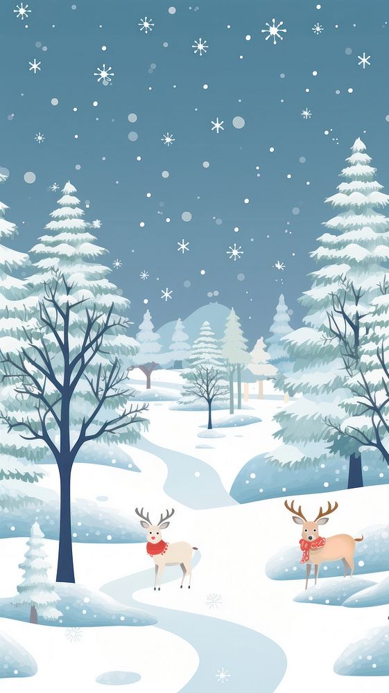 Christmas outdoors winter nature. AI generated Image by rawpixel.