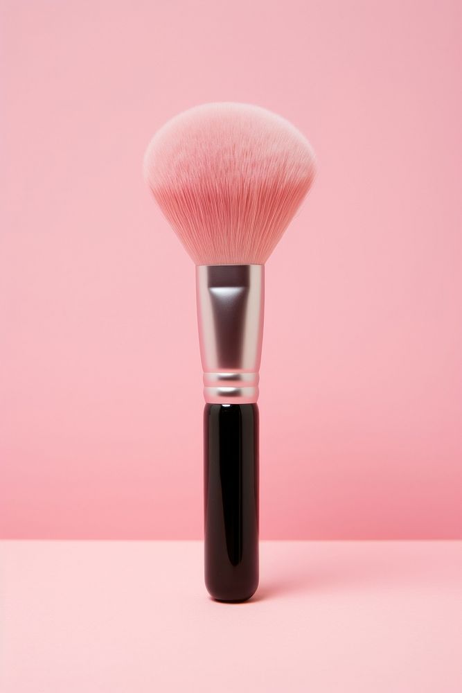 A compact brush on cosmetics tool pink. AI generated Image by rawpixel.