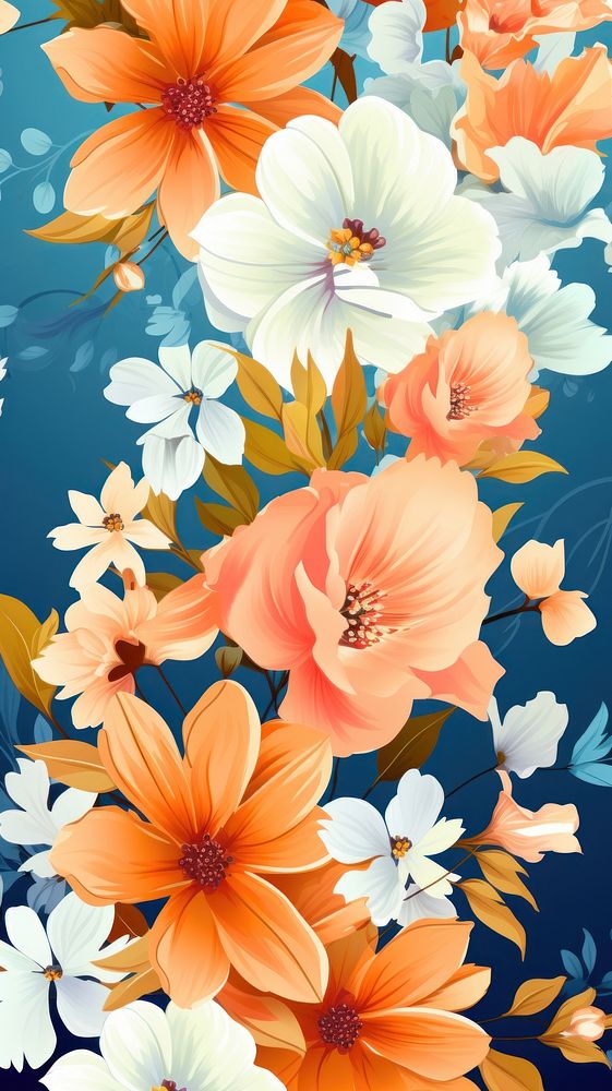 Blossom floral bouquet pattern flower plant. AI generated Image by rawpixel.