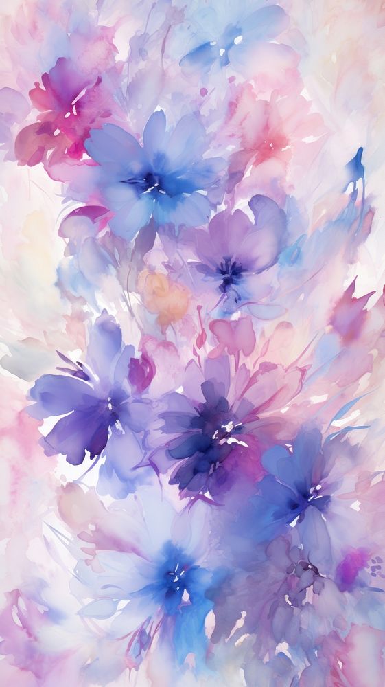 Flower pattern abstract painting nature. AI generated Image by rawpixel.