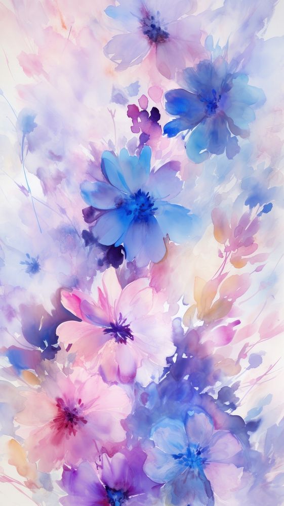 Flower pattern nature abstract painting. AI generated Image by rawpixel.