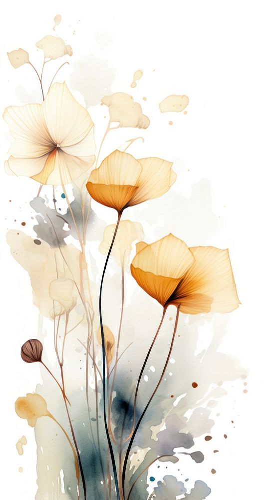 Floral and botanical flower painting drawing. AI generated Image by rawpixel.