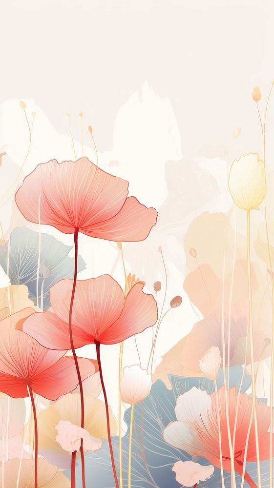Floral and botanical flower backgrounds pattern. AI generated Image by rawpixel.
