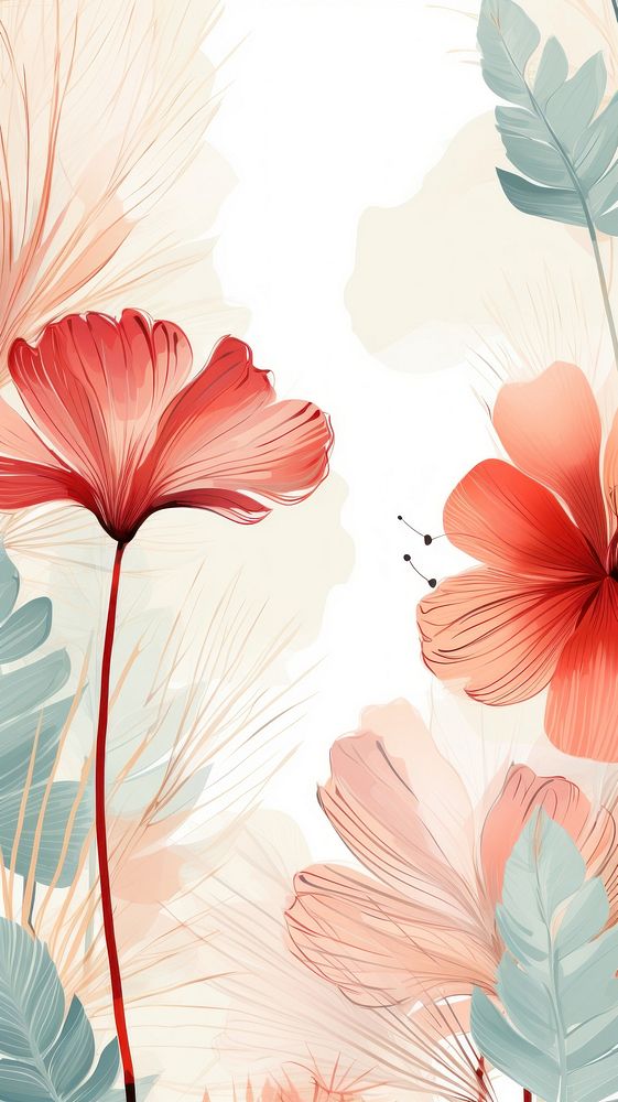 Floral and botanical flower backgrounds hibiscus