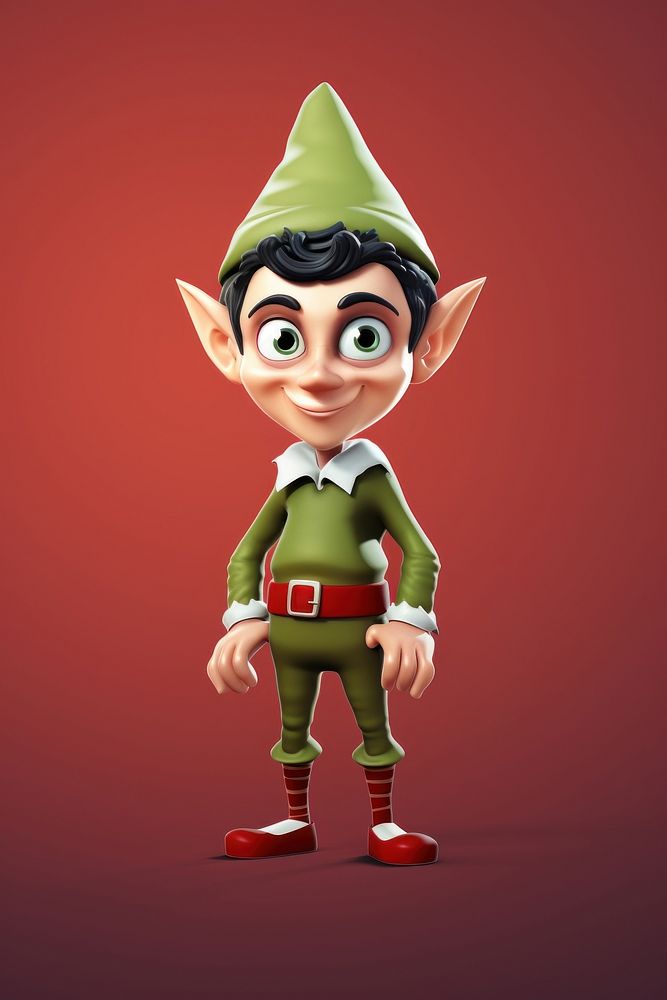 Elf full body figurine cartoon | Free Photo Illustration - rawpixel