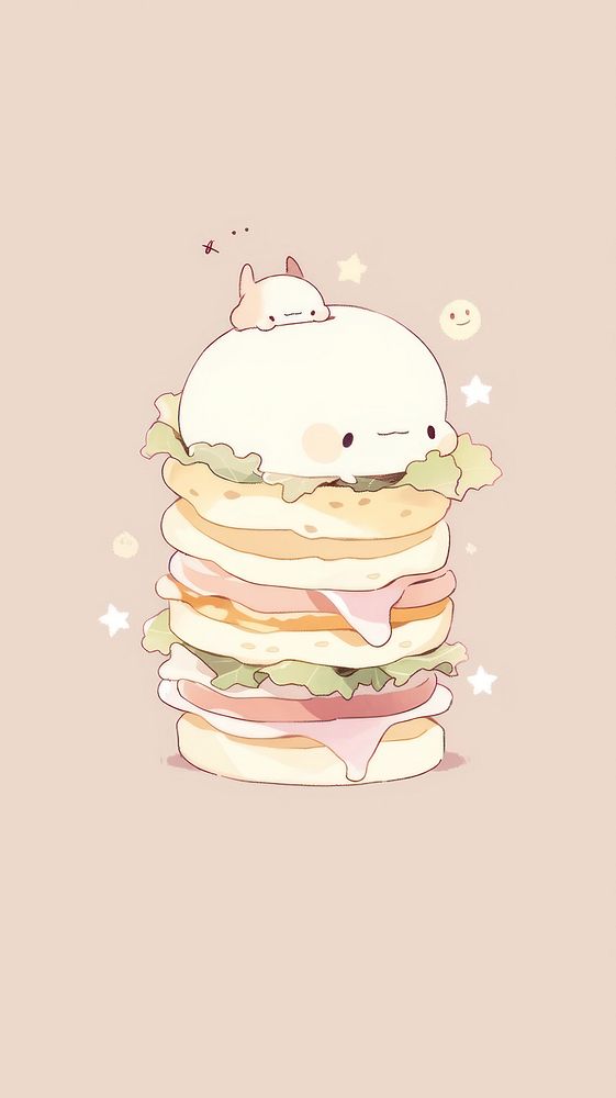 Burger bread food hamburger. AI generated Image by rawpixel.