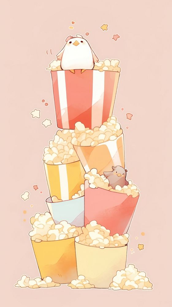 Popcorn dessert food container. AI generated Image by rawpixel.