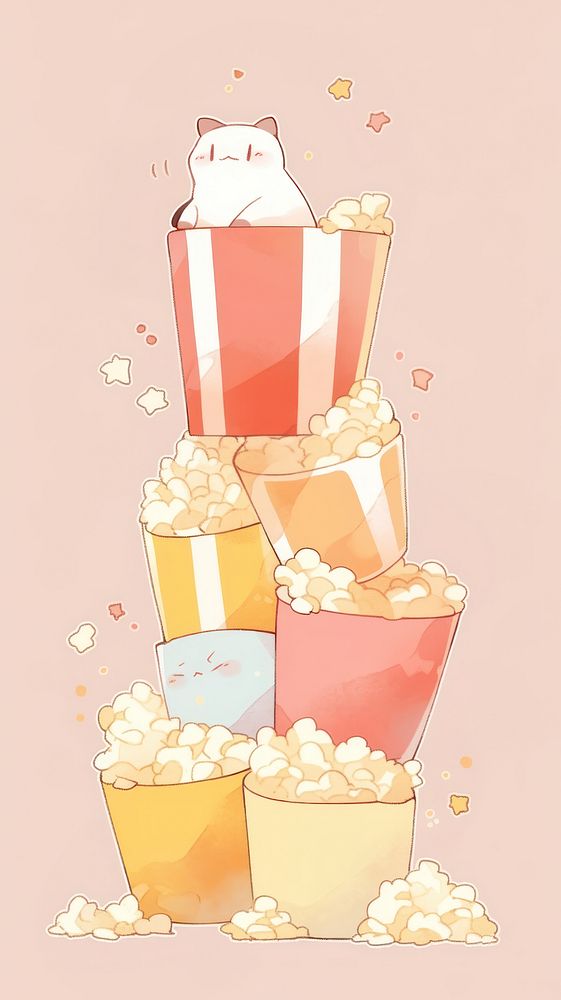 Popcorn dessert refreshment container. AI generated Image by rawpixel.