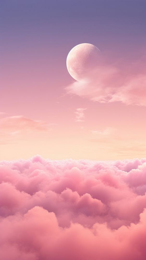 Pink sky astronomy outdoors nature. AI generated Image by rawpixel.