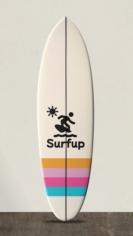 Surfboard mockup, surfing equipment psd