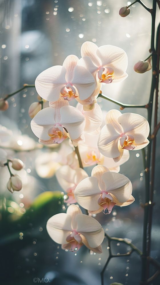 Orchids blossom flower plant. AI generated Image by rawpixel.