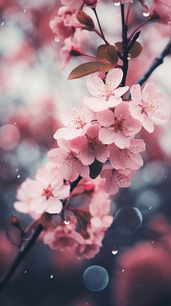Sakura outdoors blossom flower. AI generated Image by rawpixel.