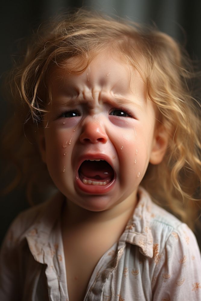 Baby crying baby disappointment. AI generated Image by rawpixel.