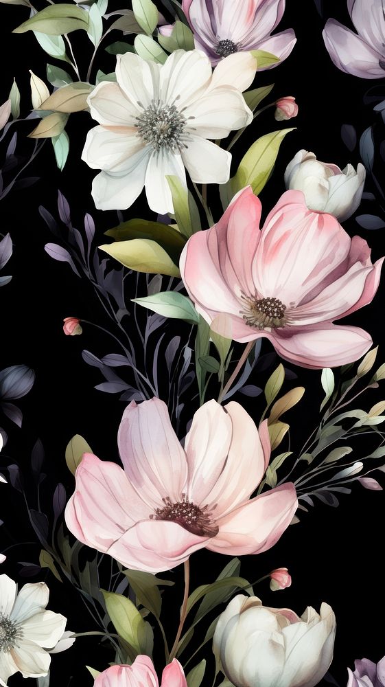 Spring flowers pattern backgrounds petal. AI generated Image by rawpixel.
