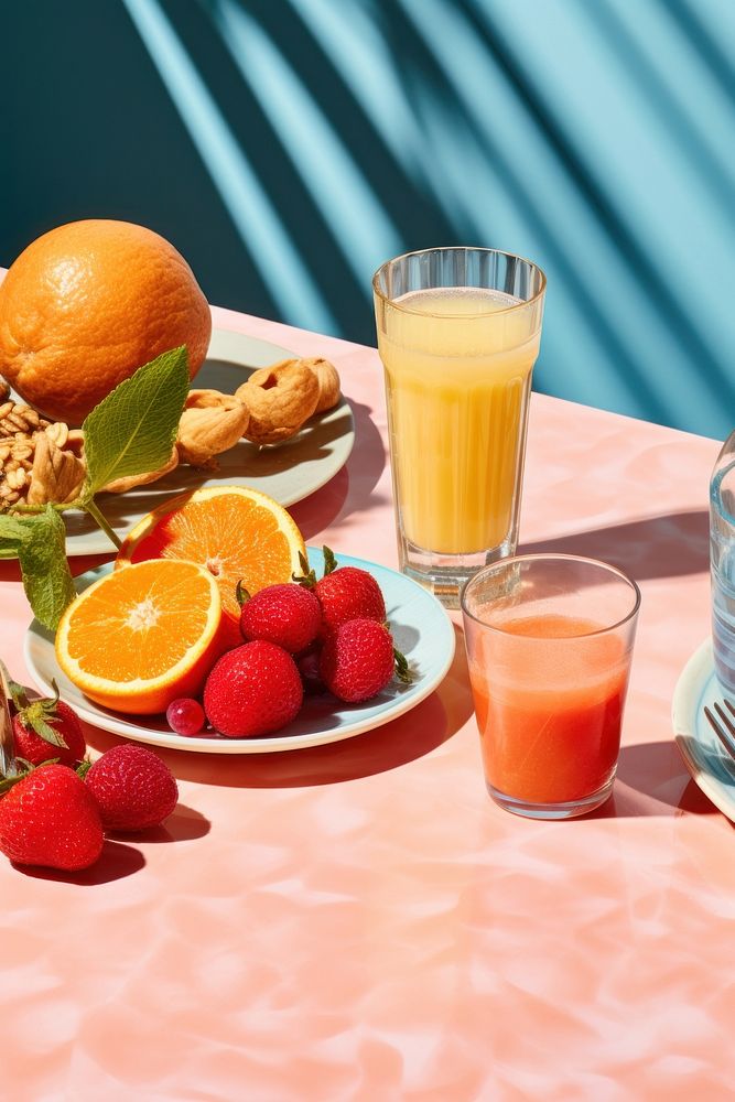 American morning breakfast juice fruit | Premium Photo - rawpixel