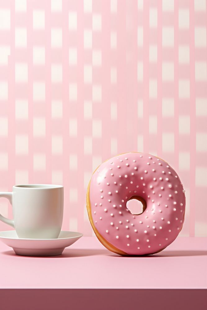Donuts pattern table food. AI generated Image by rawpixel.