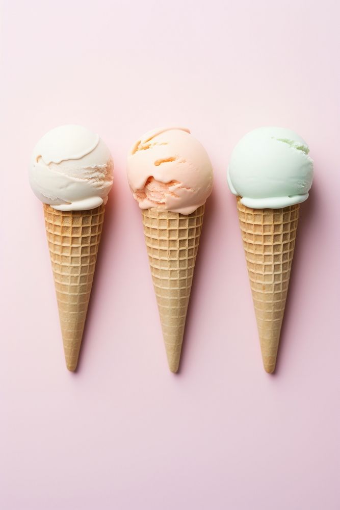 Ice cream scoops dessert food freshness. AI generated Image by rawpixel.