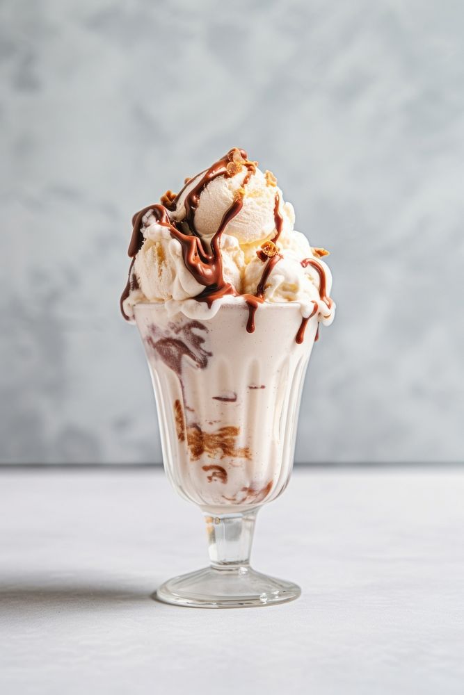 Ice cream dessert sundae table. AI generated Image by rawpixel.