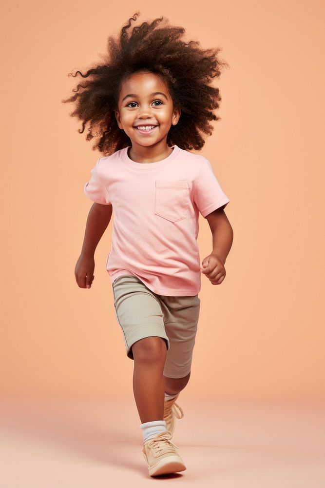 Little African American girl portrait shorts child. AI generated Image by rawpixel.