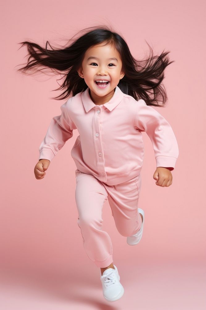 Asian girl smile child happy. AI generated Image by rawpixel.