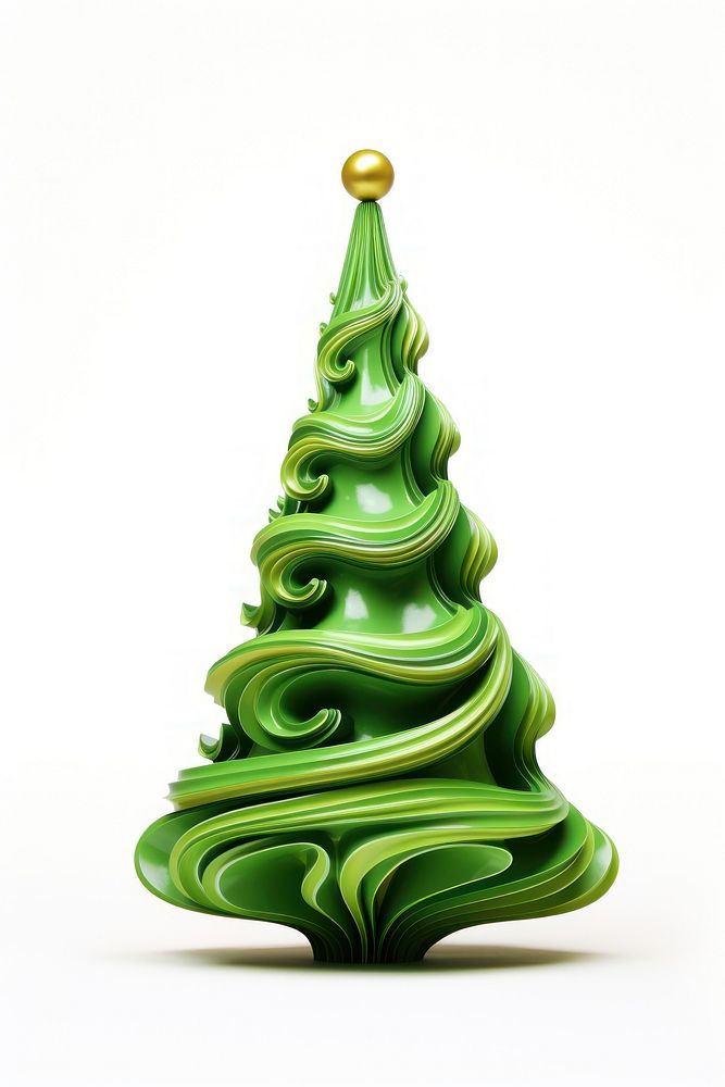 Christmas tree figure green white background celebration. AI generated Image by rawpixel.