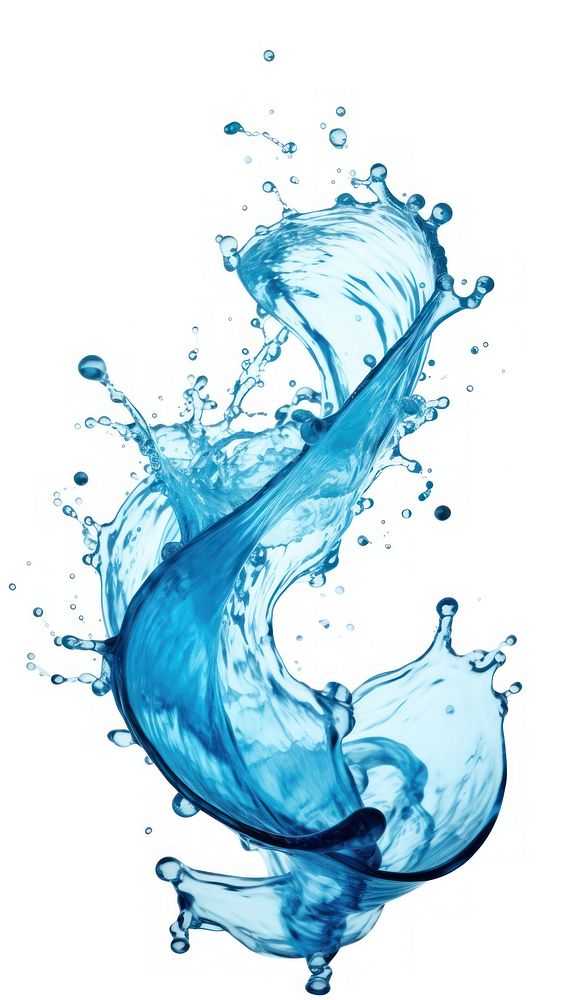 Water splash spiral white background refreshment splattered. AI generated Image by rawpixel.
