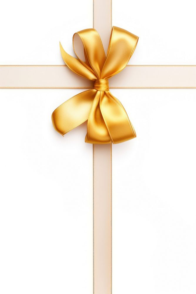 Gold bow backgrounds ribbon gift. AI generated Image by rawpixel.