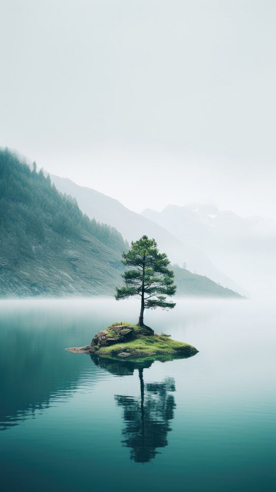 Nature lake landscape outdoors. AI generated Image by rawpixel.