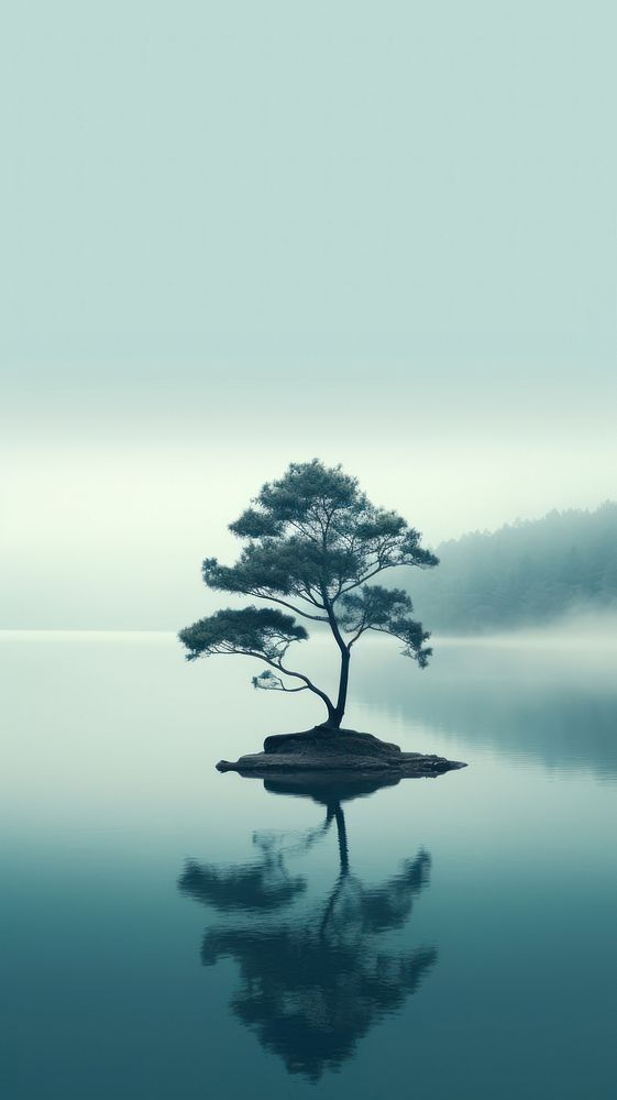 Lake nature landscape outdoors. AI generated Image by rawpixel.