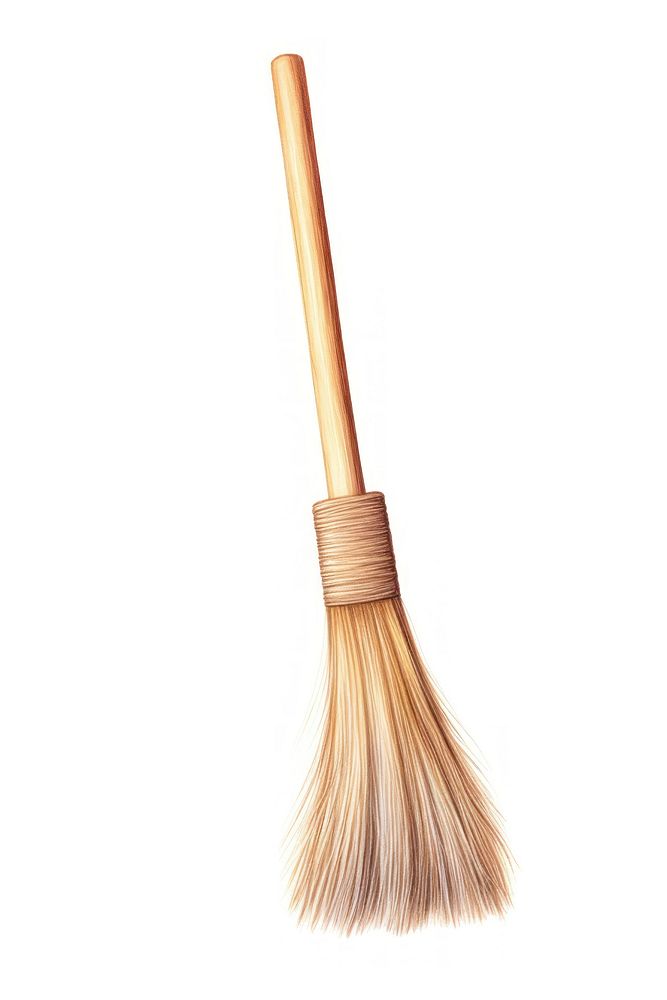 Broom brush tool white background. AI generated Image by rawpixel.