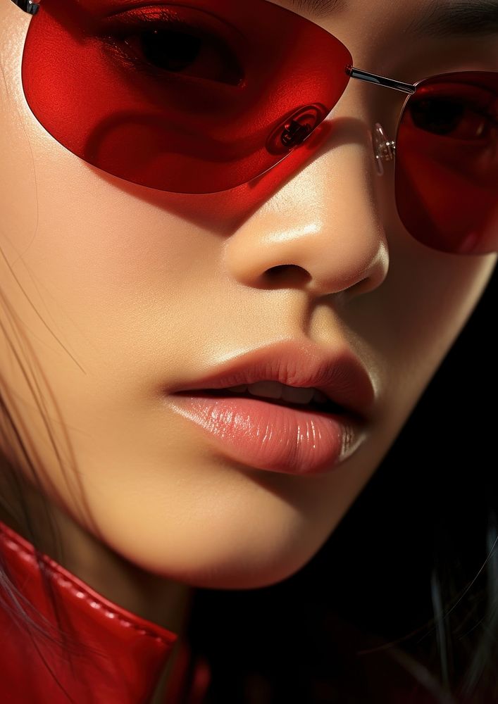 Thai girl sunglasses portrait fashion. AI generated Image by rawpixel.