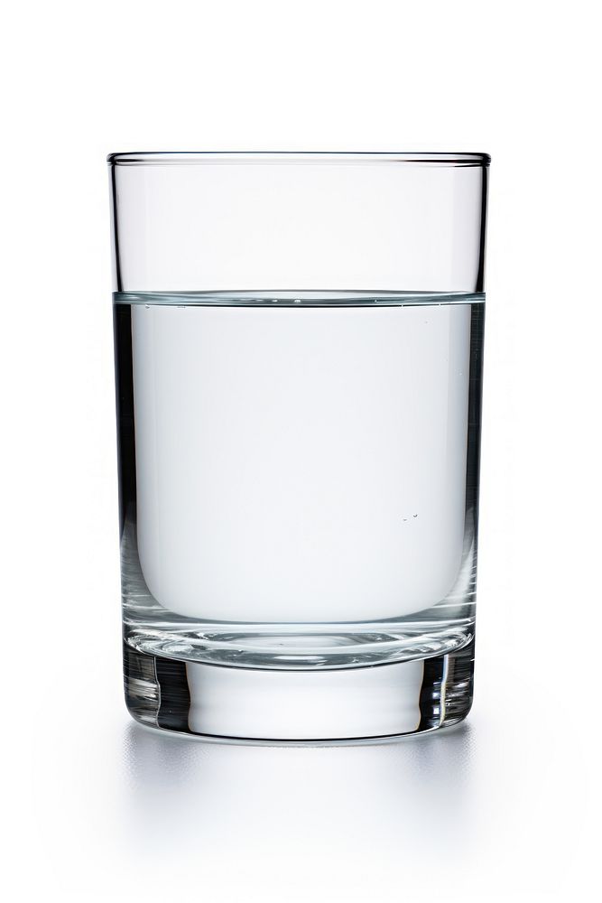 Water glass white background transparent refreshment. AI generated Image by rawpixel.