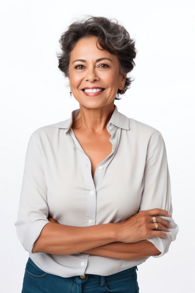 Hispanic woman portrait smiling looking. AI generated Image by rawpixel.
