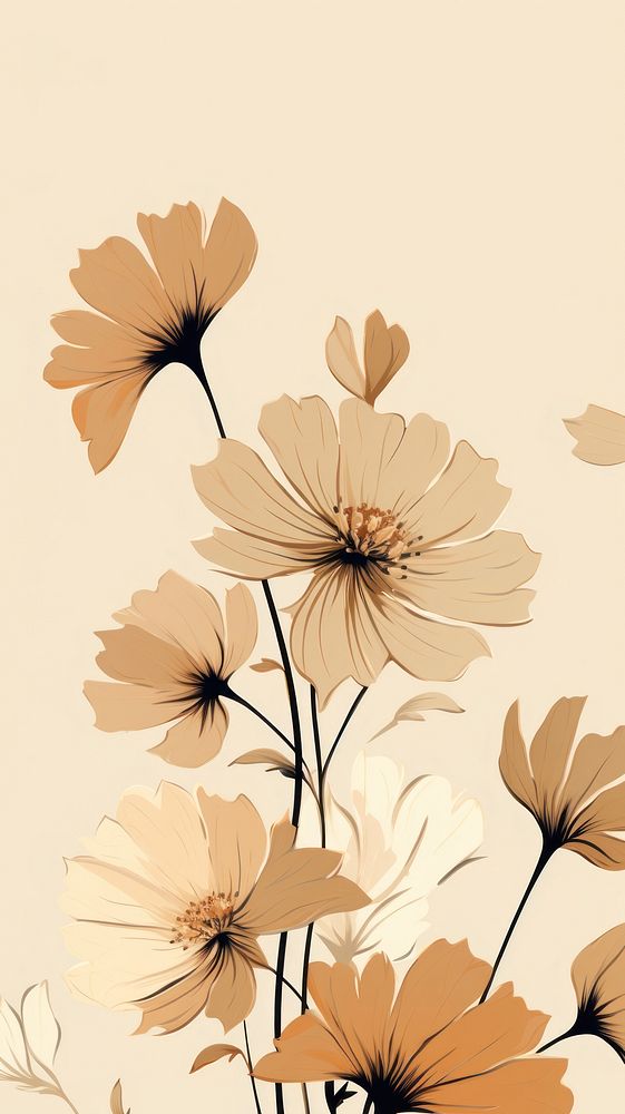 Flowers wallpaper pattern plant. AI generated Image by rawpixel.