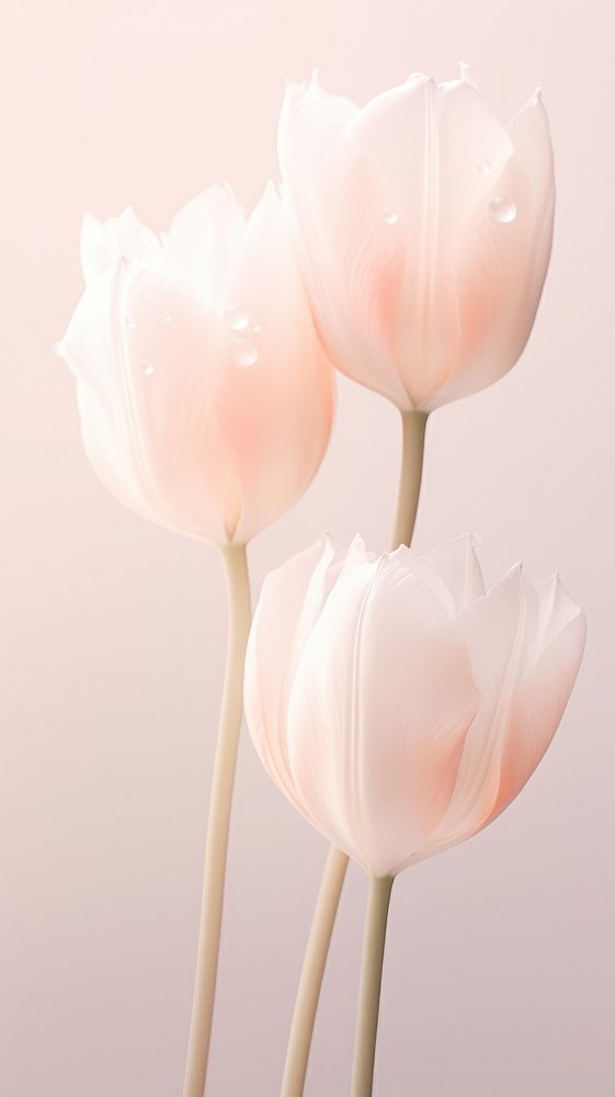 White tulip flower petal plant. AI generated Image by rawpixel.