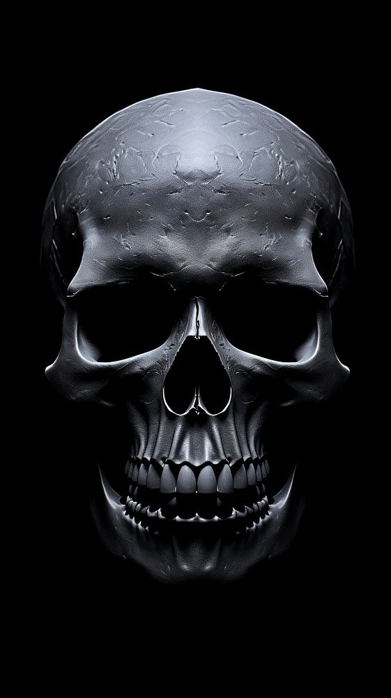 Skull black black background anthropology. AI generated Image by rawpixel.