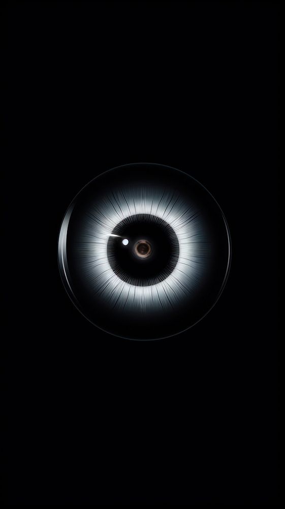 Eye ball light black black background. AI generated Image by rawpixel.
