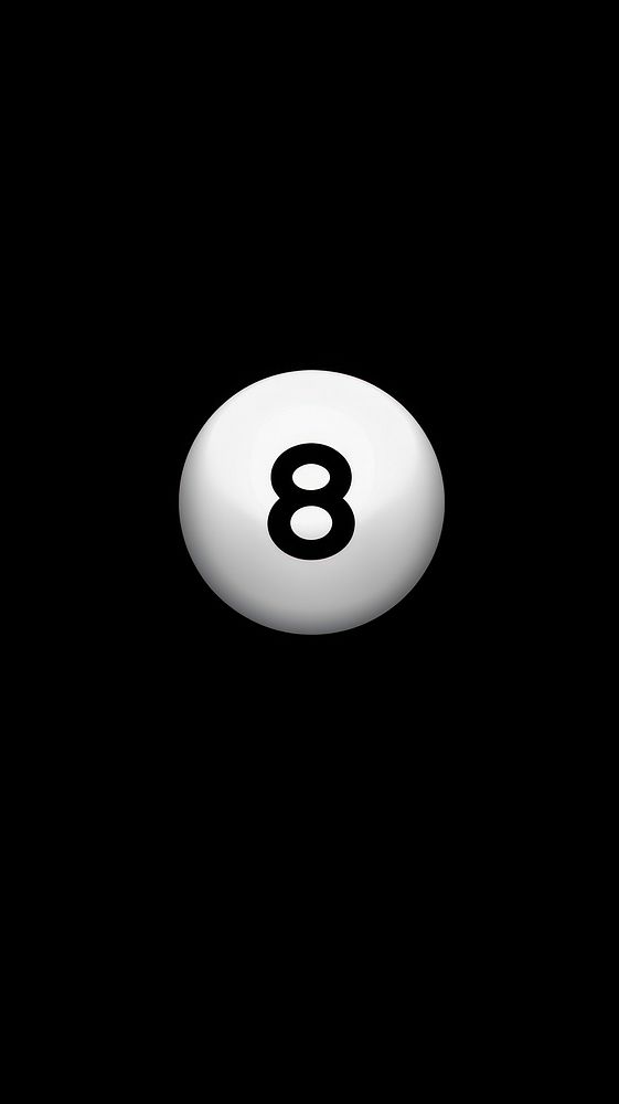 8 ball icon number black white. AI generated Image by rawpixel.