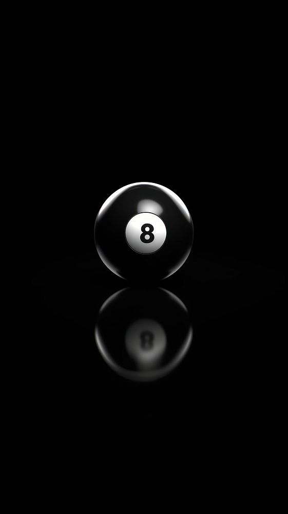 8 ball icon sphere black reflection. AI generated Image by rawpixel.