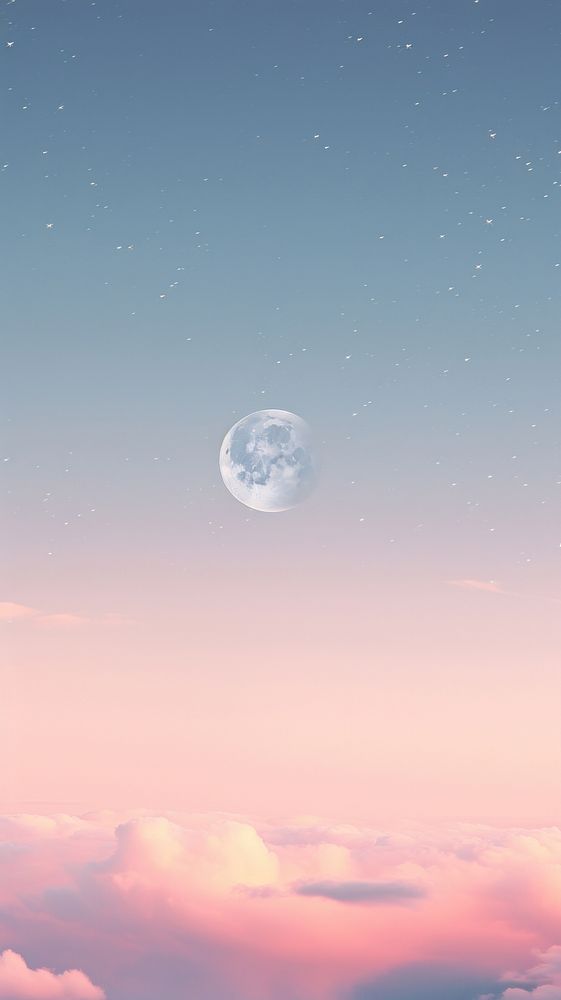 Big moon and sky astronomy outdoors nature. AI generated Image by rawpixel.