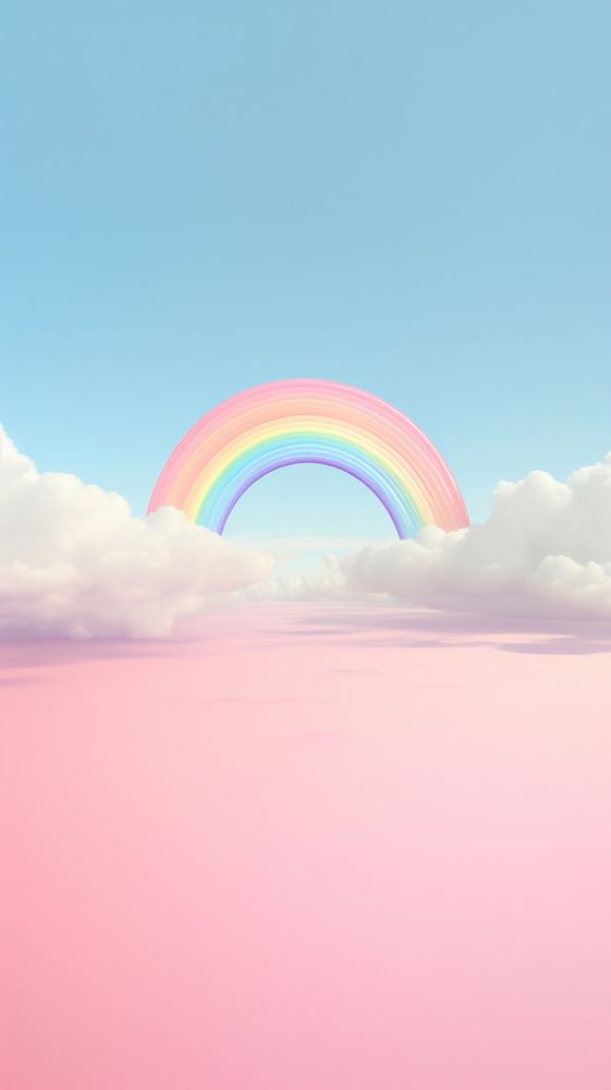 Rainbow outdoors nature cloud. AI generated Image by rawpixel.