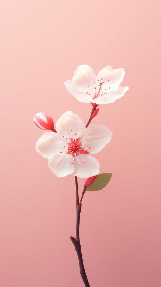Sakura petal flower blossom plant. AI generated Image by rawpixel.