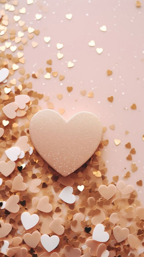 Glitter heart backgrounds celebration decoration. AI generated Image by rawpixel.